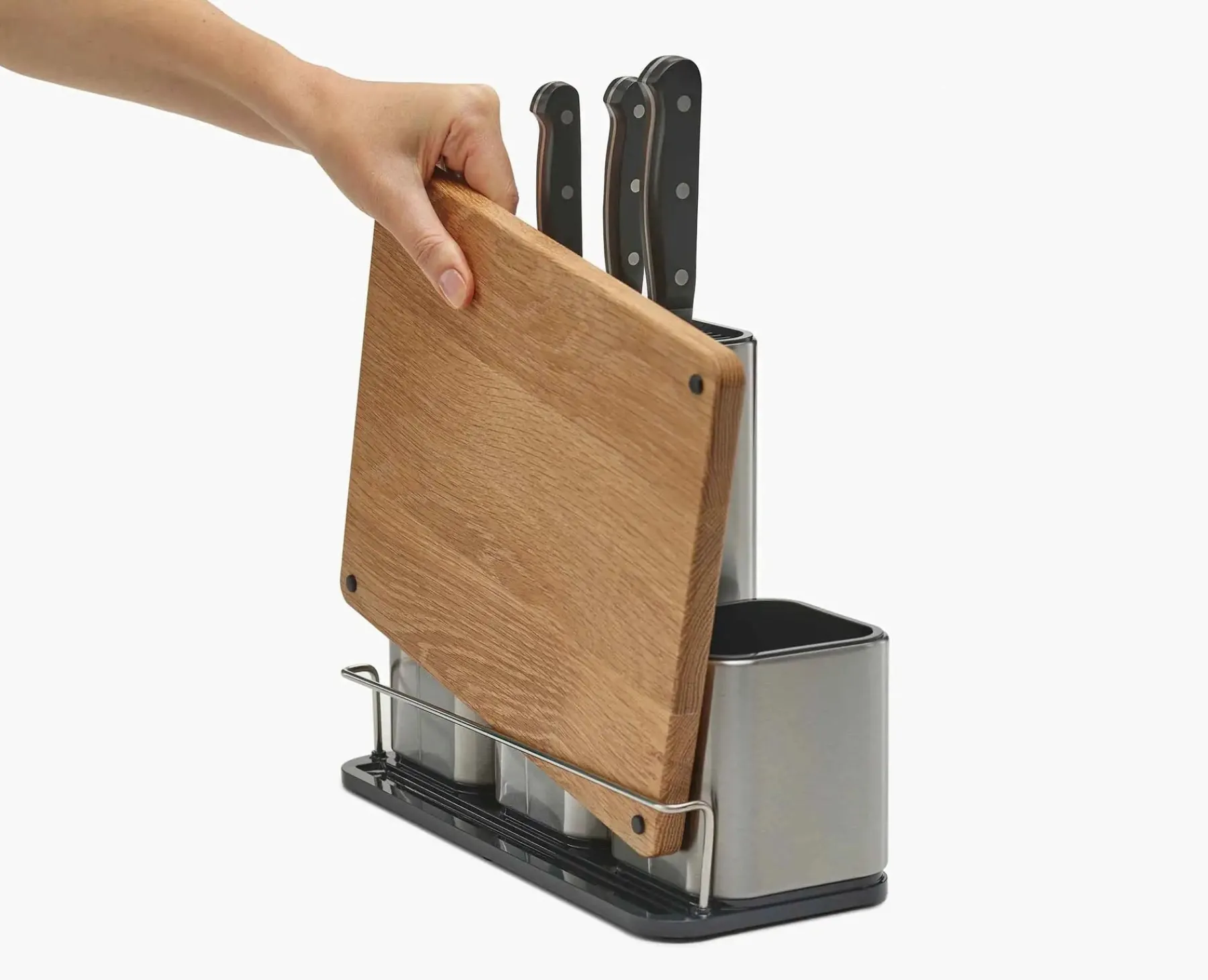Kitchen Countertop Organizers-Joseph Joseph CounterStore™ Worktop Organizer Stainless-steel