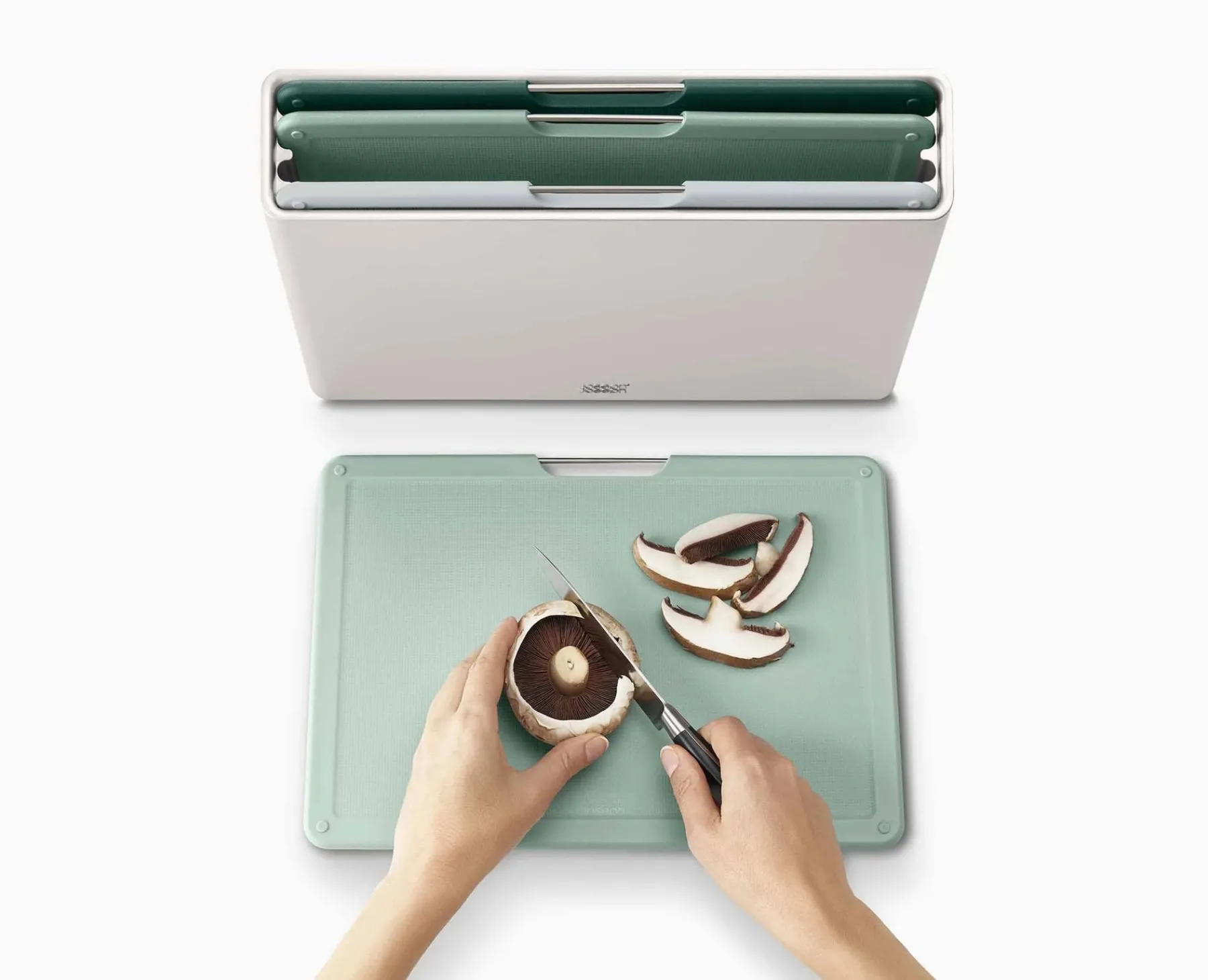 Cutting Boards & Sets-Joseph Joseph Folio™ 4-piece Cutting Board Set - Editions Green