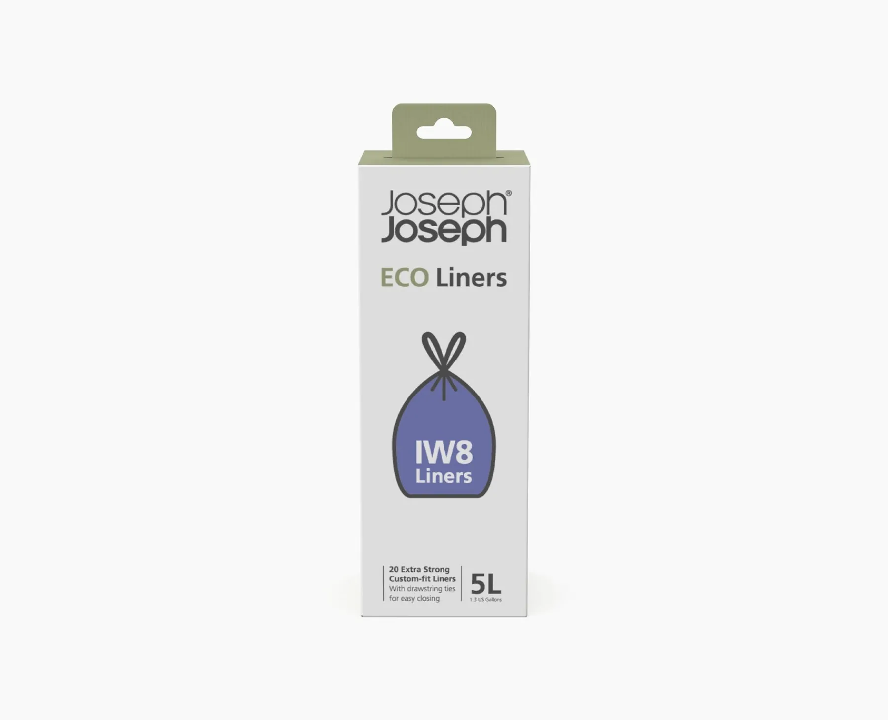 Trash Bags & Filters-Joseph Joseph IW8 5L Custom-fit Recycled Trash Bags Gray