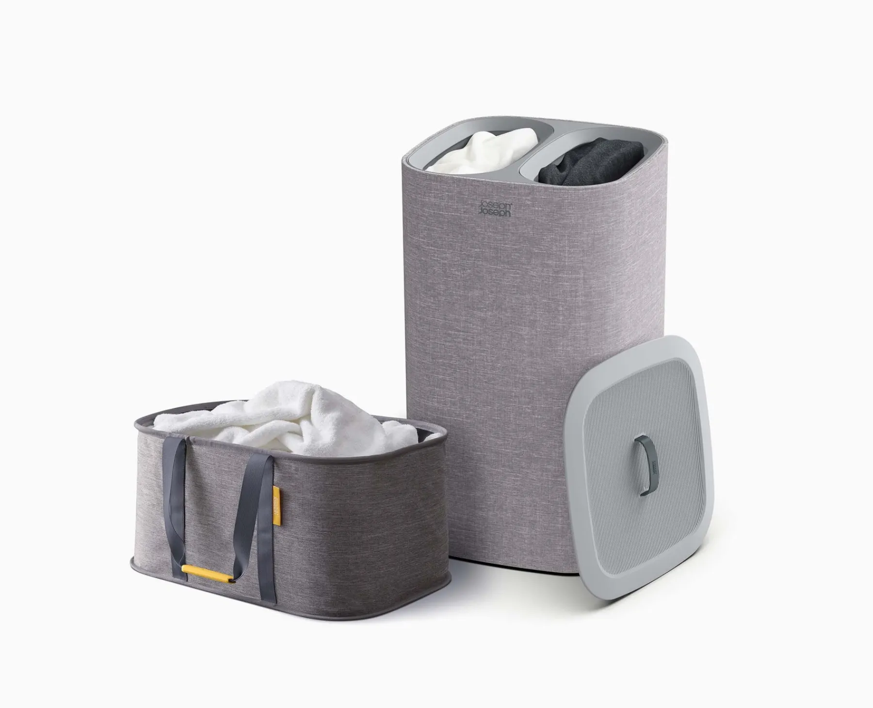 Laundry Baskets-Joseph Joseph 2-piece Laundry Basket Set Gray