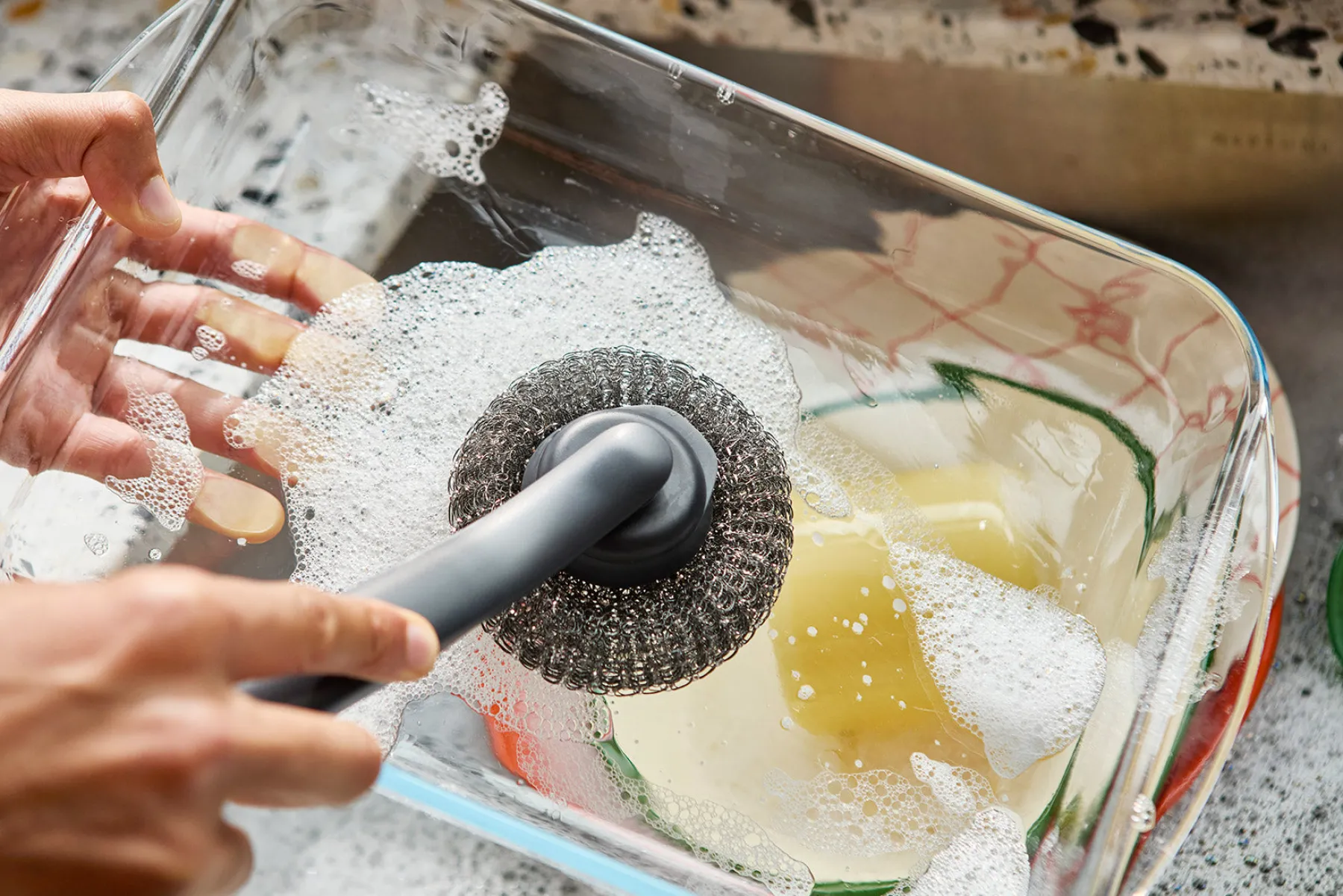 Dish Brushes & Scrubbers-Joseph Joseph SinkTech™ 2-Piece Scourer Heads Gray